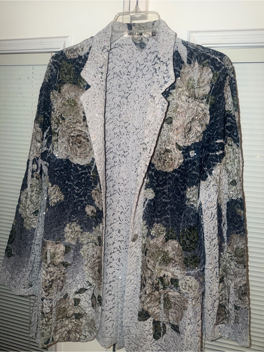Origami lace blazer